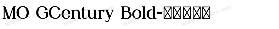 MO GCentury Bold字体转换